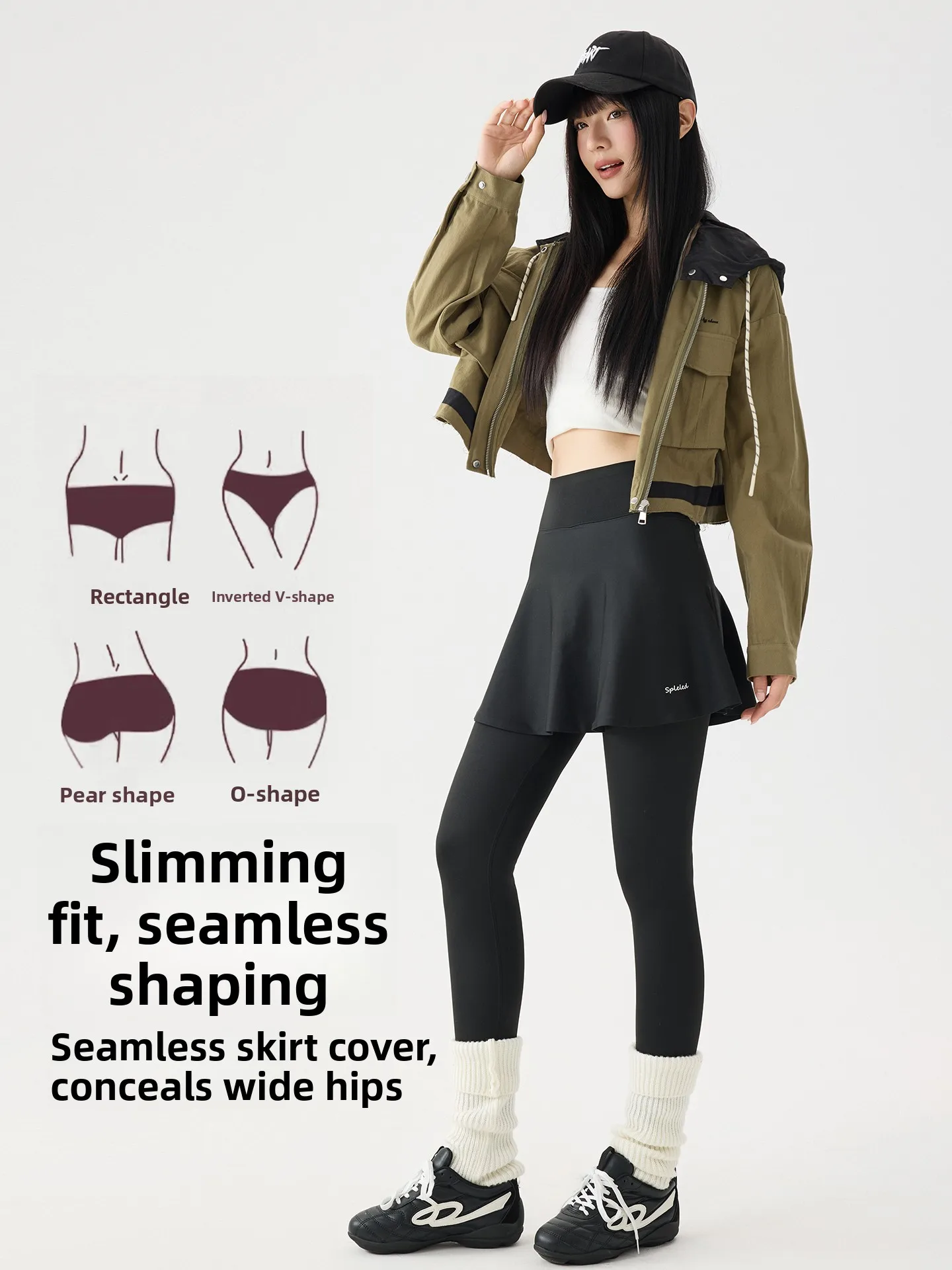 Spodnie do jogi Thiened damskie z wysokim stanem, wyszczuplające, z efektem skóry, do noszenia pod ubraniem, do noszenia na zewnątrz, modelujące brzuch i podnoszące pośladki.