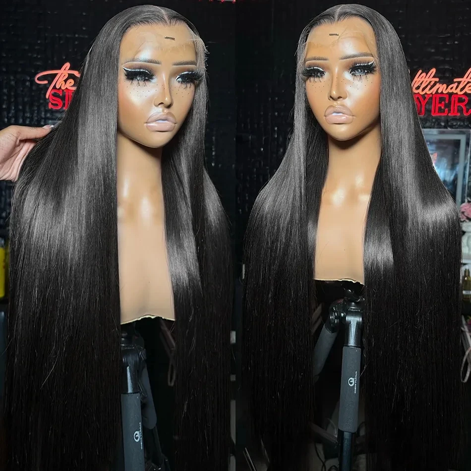 Brazilian  Human Hair Lace Frontal Wigs Straight Lace Front Wig 13x4 13x6 38 Inch HD Lace Frontal Wig Glueless 5x5 Closure Wigs