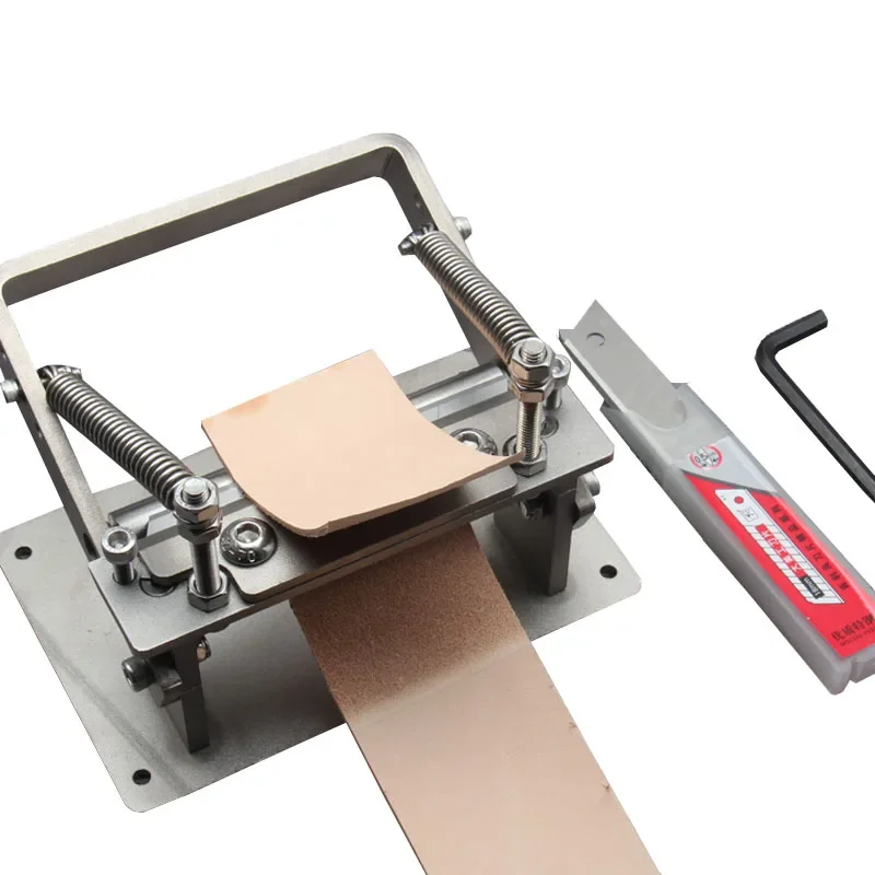 Stainless steel craft leather strips, belts, manual diluter, DIY cutting and peeling tool, + 10 blades, 10mm * 18mm