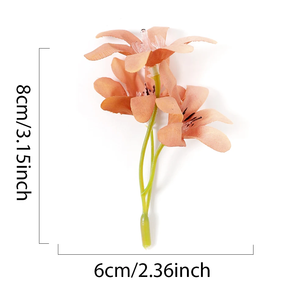 10/20Pcs Künstliche Seidenblumen Kopf Gradienten Orchidee Magnolie Blume Für Wohnkultur Hochzeit Dekoration DIY Haarnadel Zubehör – Detail 3