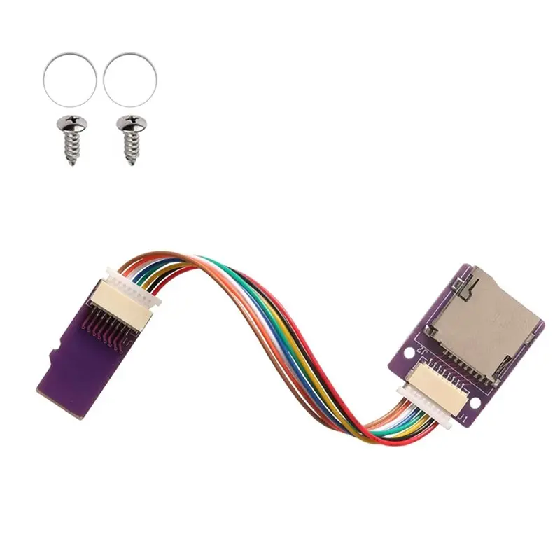 Flexible Male To Female Extension Cable With Screw Holes For Micro SD Cards To Prevent Card Holder Wear 8Cm