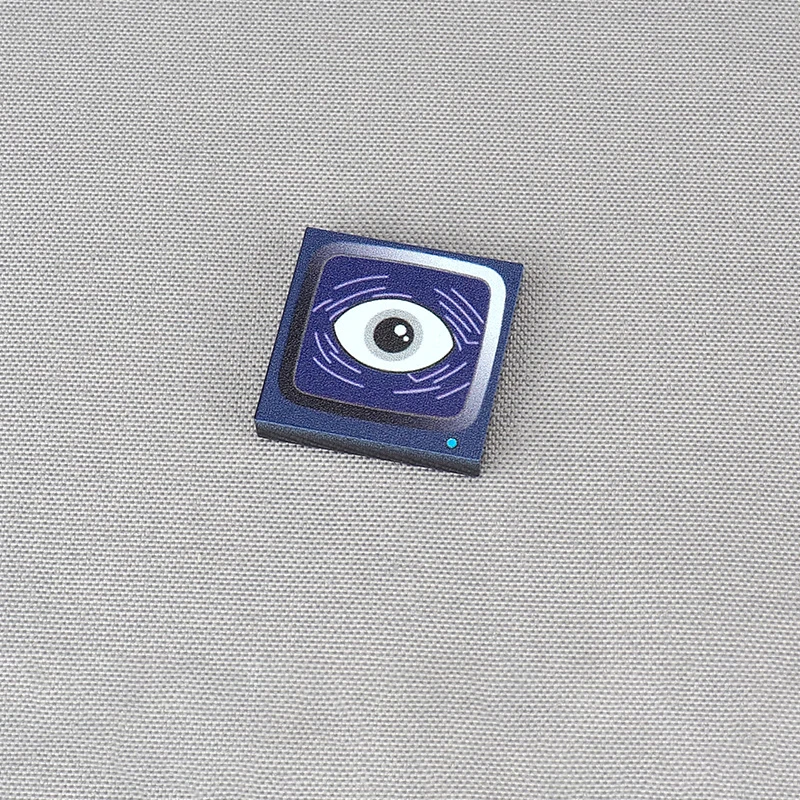 MOC 10PCS 3068 Printed Electronic Monster Eyes Robot Pattern Building Blocks Kit House Compatible Accessorie Toy Children Gifts
