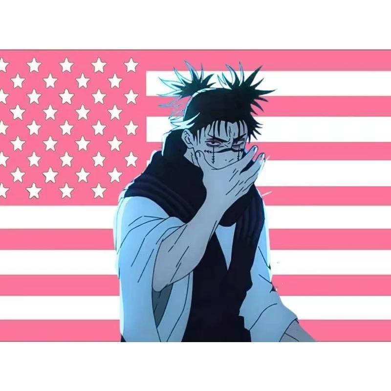 Jujutsu Kaisen Choso Amerikanische Anime-Flagge Wandteppich Outdoor-Dekoration Flaga Dekorative Wohnaccessoires Friseursalon-Dekoration Garagen-Wandbehang – Detail 1