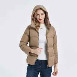 2024 New Arrivals Winter Women Hooded 90% White Duck Down Jackets Female Korean Slim Fit  Keep Warm Coats Top Women's Clothing