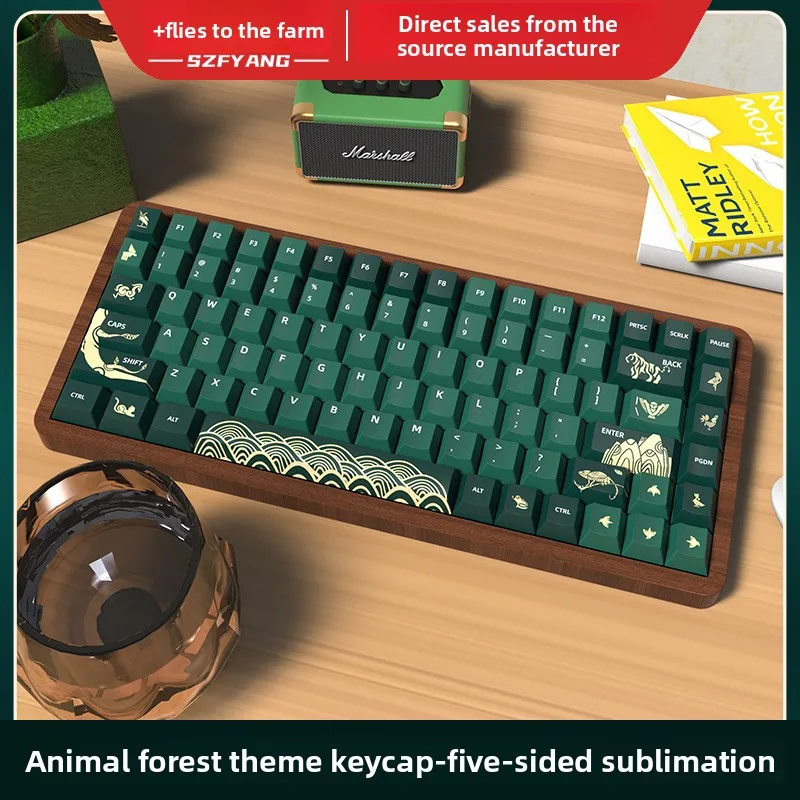 

Оригинальная клавиатура Animal Forest, оригинальная заводская высокоперсонализированная настройкаpbt, сублимационная механическая крышка для клавиатуры