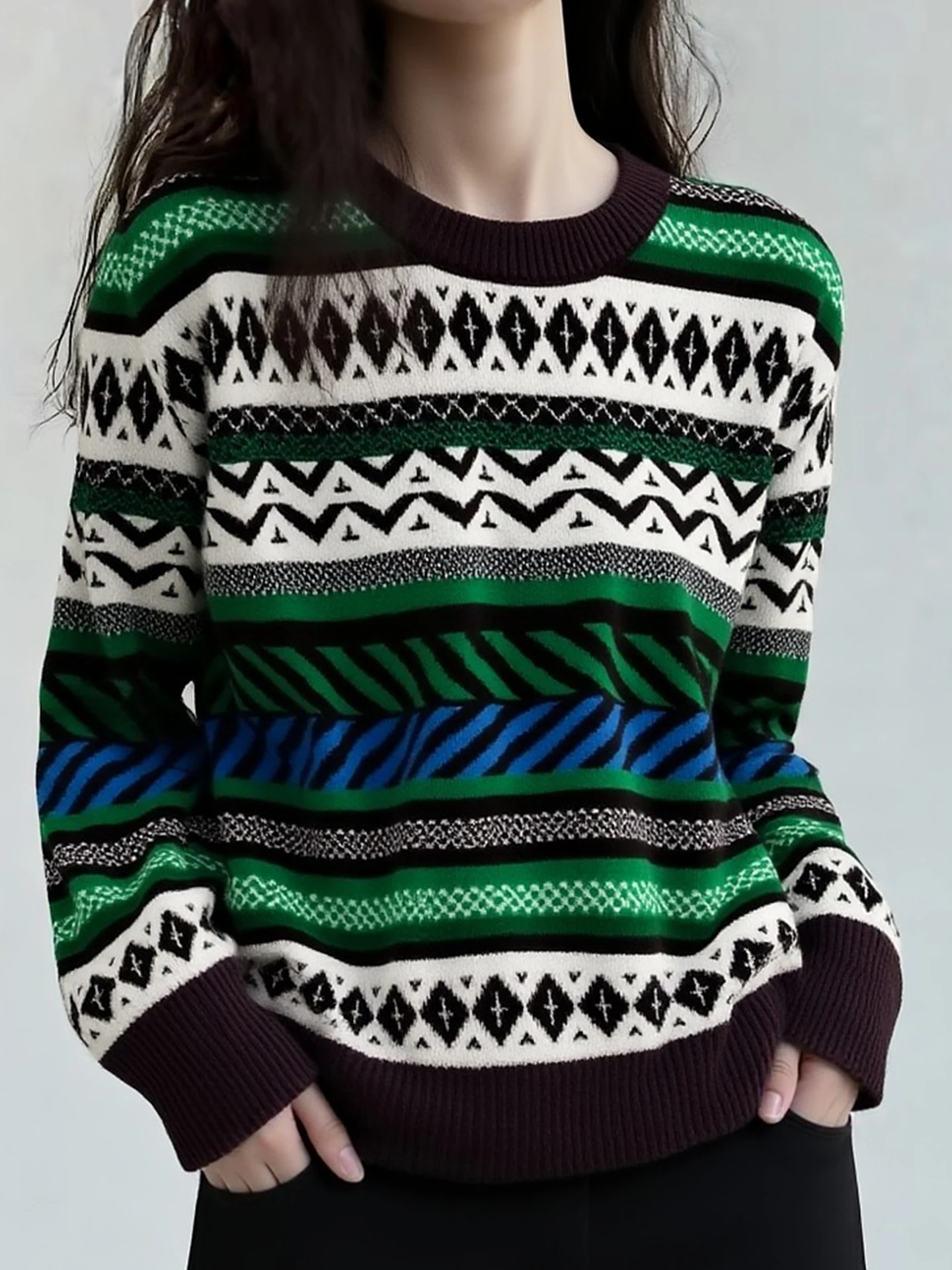 Pull Long tricoté rétro pour femmes, Design moelleux, confortable, doux pour la peau, automne hiver