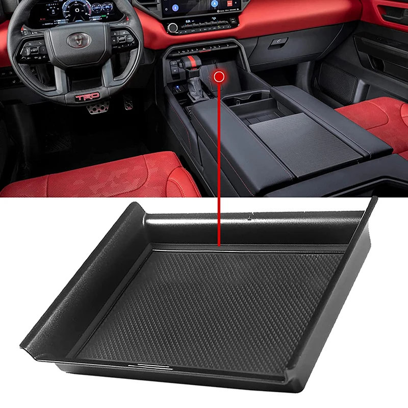 

Custom Fit for Center Console Organizer Toyota Tundra 2022 2023 Interior Accessories Armrest Storage Box Secondary Insert Tray