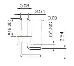 2x40 Pin 2.54 mm Right Angle Single Row Pin Header Male 90 degrees Needle 2x40P Connector