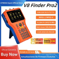 GTMEDIA V8 Finder Pro2 DVB-S2X/S2/S/T2/T/C Satellite Finder MPEG-2/4 H.264/H.265 (10 bit) Support IKS 1080P HD Digital Satfinder