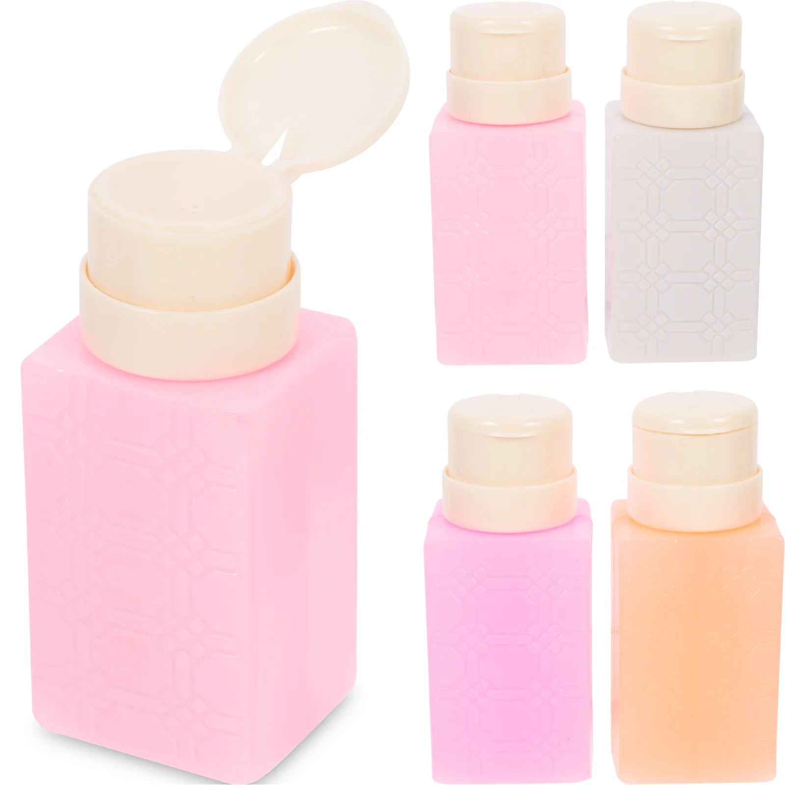 4 Pcs Makeup Remover Dispenser Bottle Nail Water Bottling Gel for Nails Clean Liquid Bottles Monomer