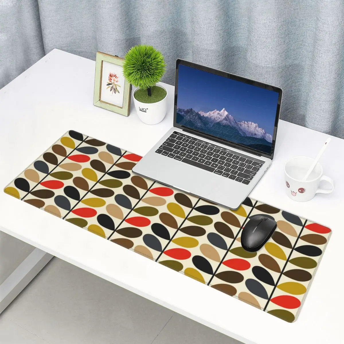 Large Mouse Pad Orla Kiely Multi Stem Scandinavian Floral Gamer PC Laptop Mats Keyboard Carpet Computer Gaming Office Desk Mat