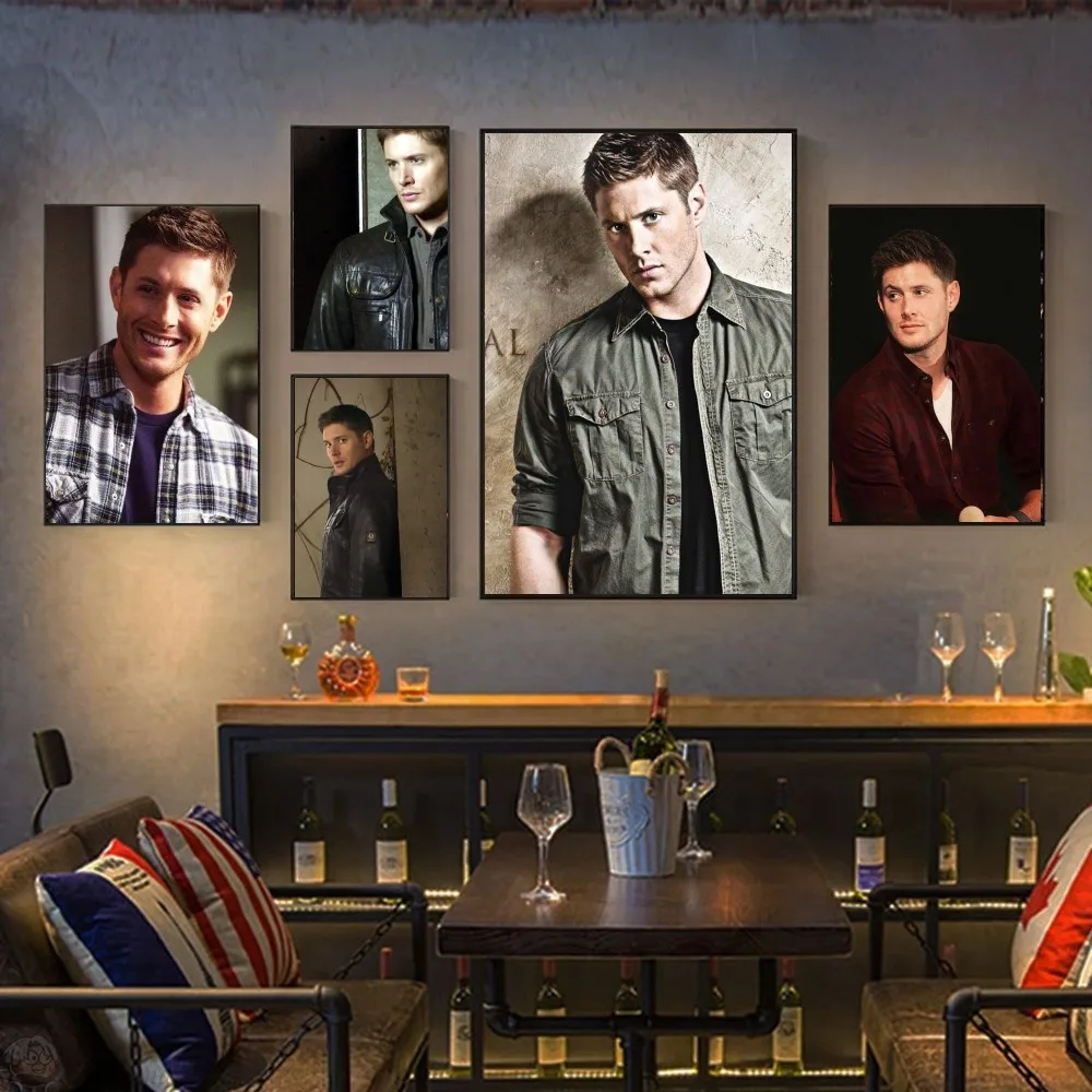 1pc übernat ürliche jensen a-ackles selbst klebende Kunst plakat wasserdichte Papier aufkleber