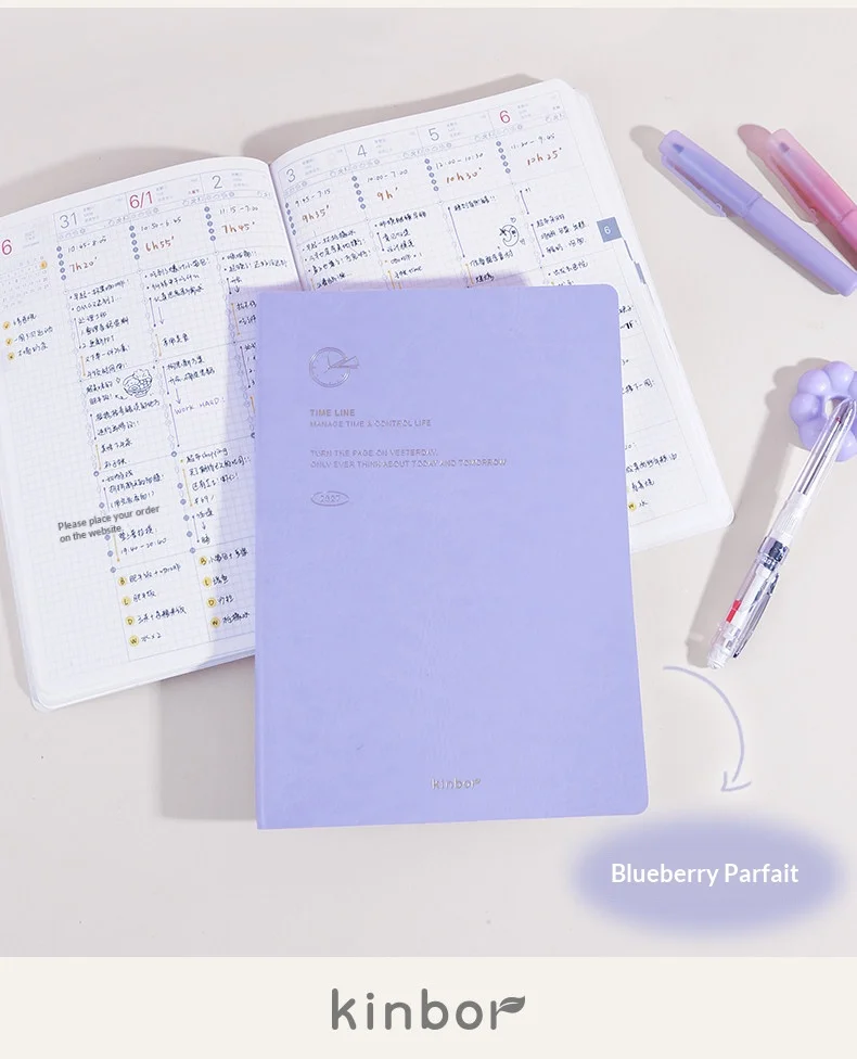 Kinbor 2027 Zeitmanagement-Planer, A5 PU-Notizbuch mit Kalender, Agenda, Tagebuch, Monats- und Wochenplan, To-Do-Liste, Geschenke – Detail 15