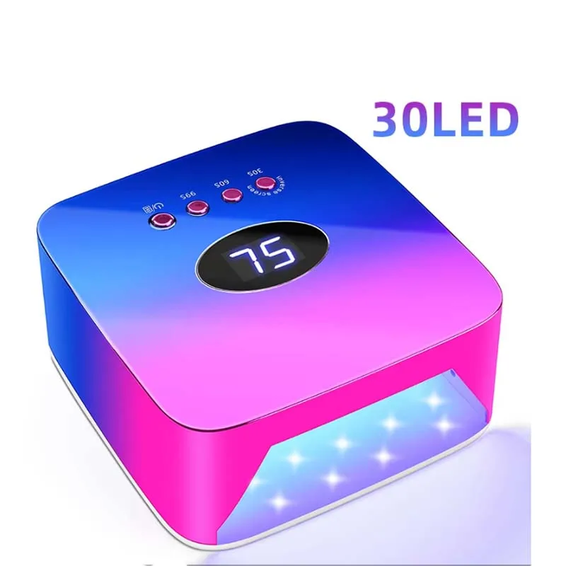 Lámpara de uñas recargable de 30 LED, secador de uñas inalámbrico, luz UV para uñas, máquina secadora de esmalte de Gel inalámbrica con Sensor automático