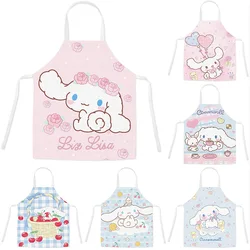 Kawaii Sanrio Cinnamoroll Apron Women's Kitchen Items Children's Handmade Diy Apron Home Parent Child Items Waterproof