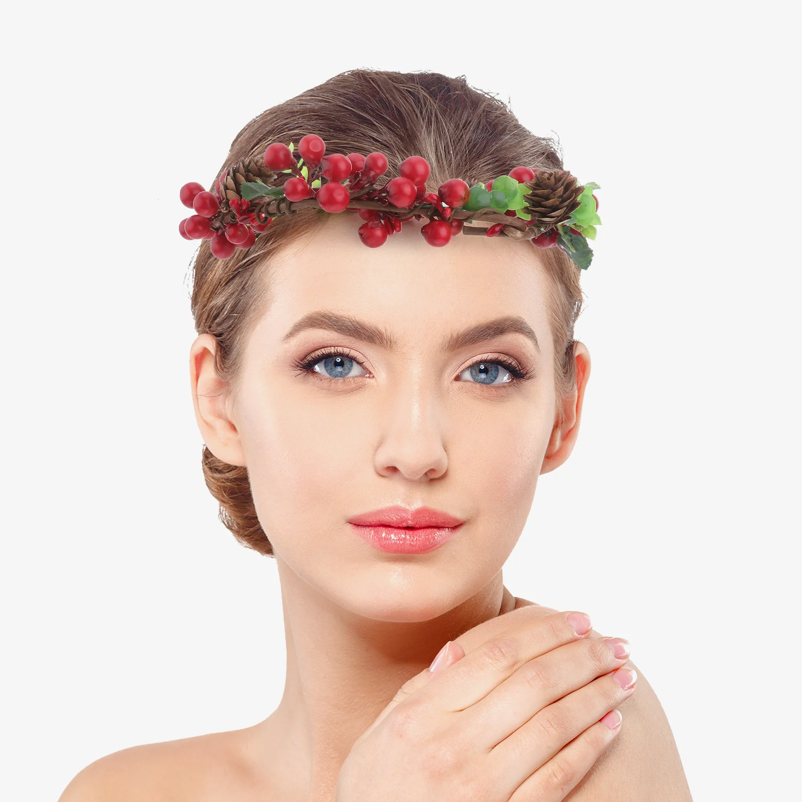 

Berry Headb Bridal Head Wreath Wedding Hair Accessories Artificial Premium Cloth Lifelike Design One Size Fits Most Party Events