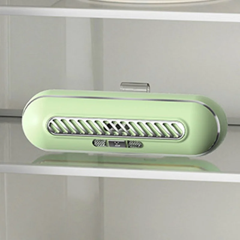 USB Rechargeable Electric Fridge Deodorizer Green 1200mAh Portable Anti Freeze Odor Eliminator For Closet Shoe