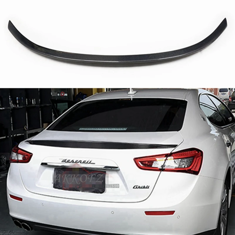 

For Maserati Ghibli Car Styling Carbon Fiber / FRP Forged carbon Rear Spoiler Trunk Wing 2014 - UP