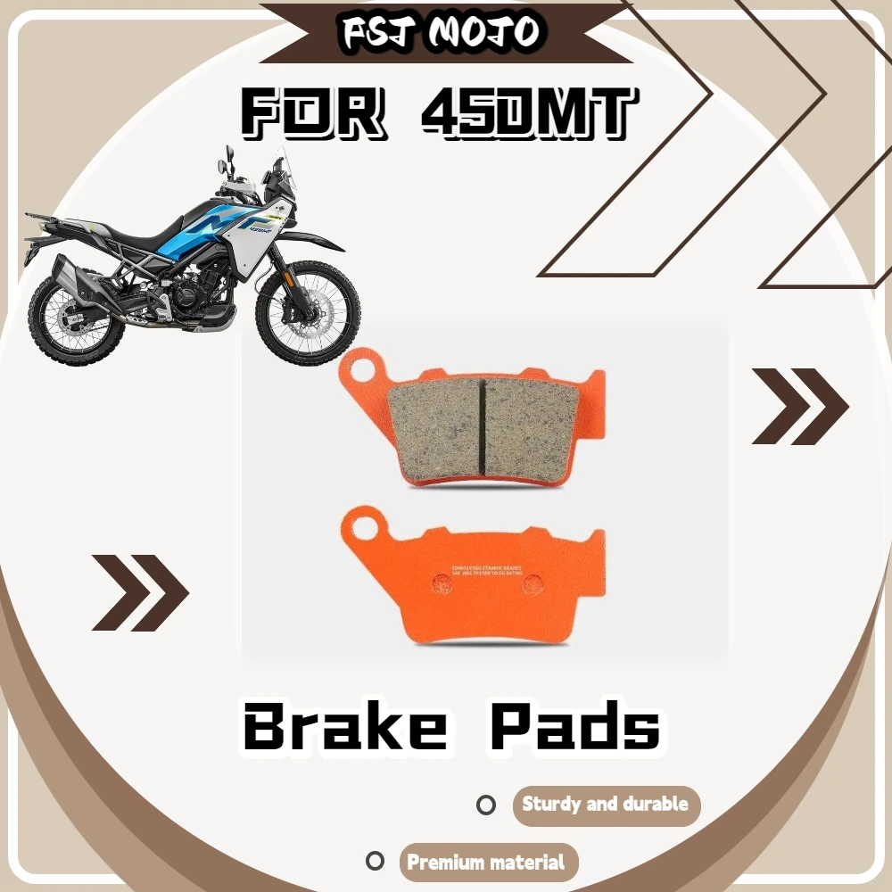 For 450MT Disc Brake Pads Ceramic Super Alloy Groove Ventilation Heat Recession Resistant Improve Overall Braking Effect