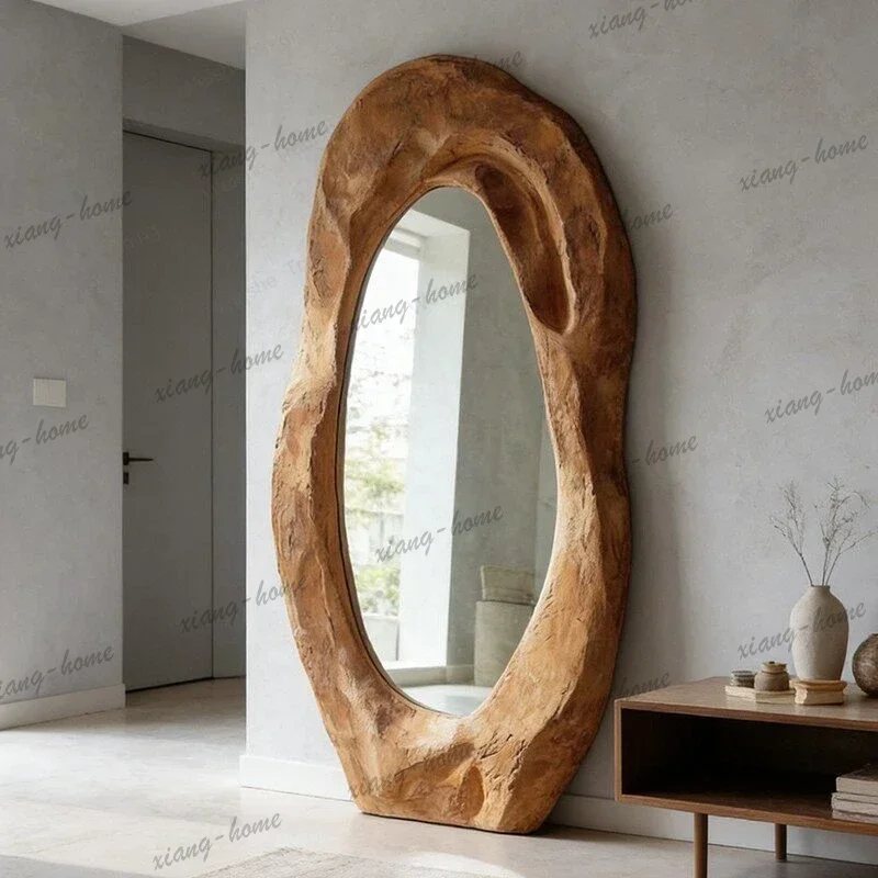 ld French art full-length mirror landing irregular fitting mirror clothing store fitting mirror special-shaped location