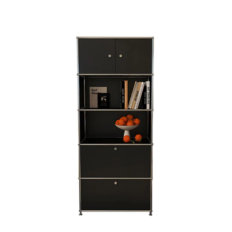 

Modular cabinet Stainless steel wrought iron assembly cabinet Household living room storage bucket side cabinet