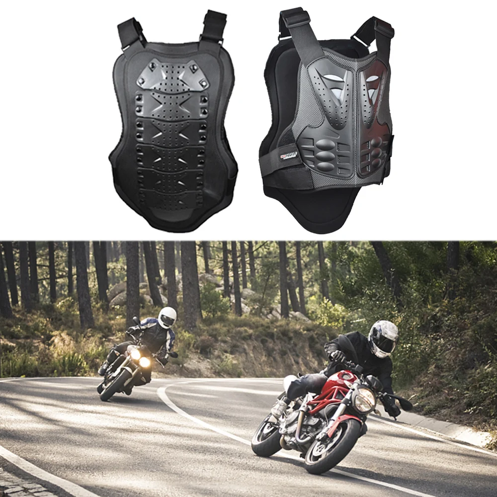 For Motocross Skiing Skating Chest Back Protection Vest Adult Motorcycle Dirt Bike Body Armor Protective Gear Outdoor Driving
