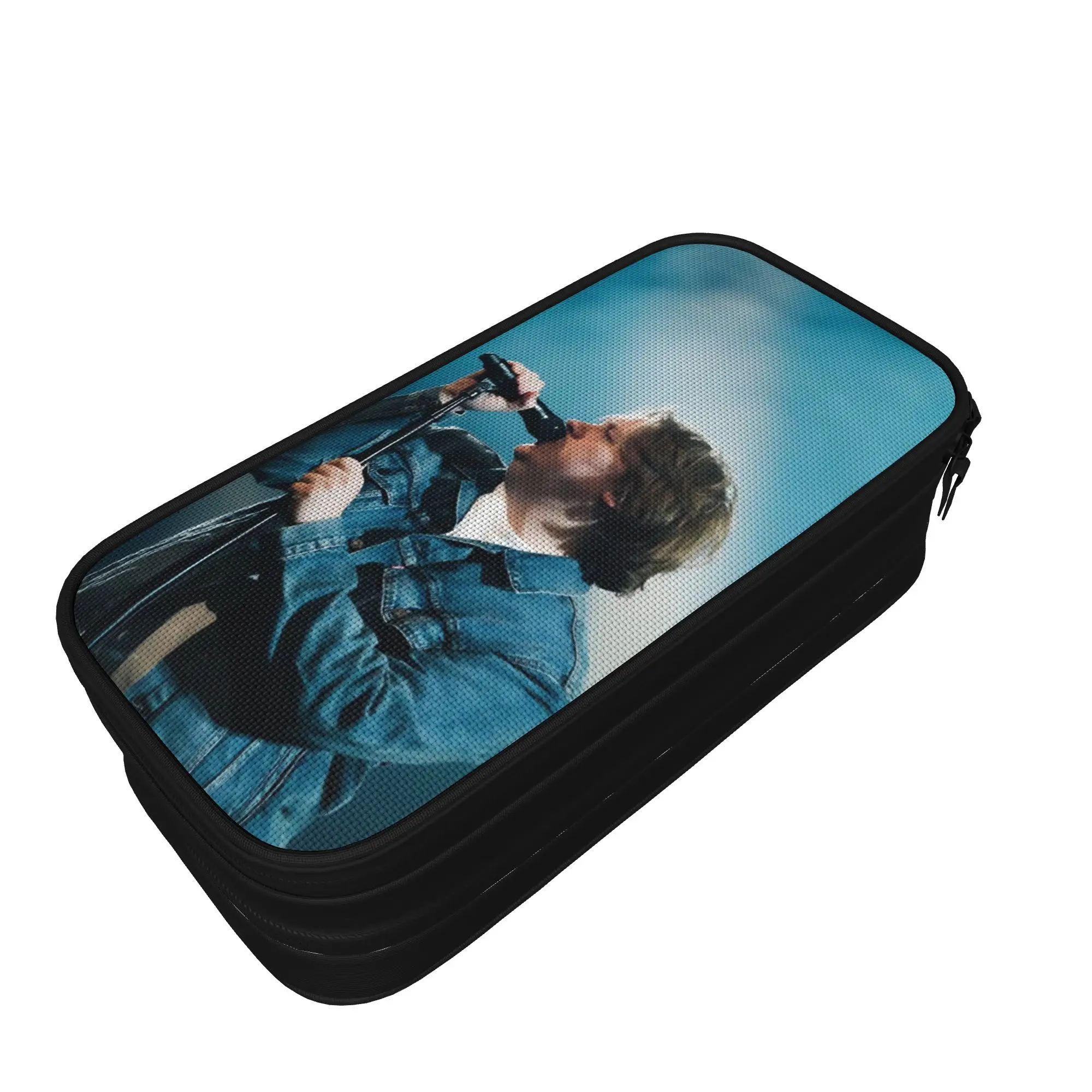 Large Pen Box Lewis Capaldi Tour 2026 Merch  Double Layer Pencil Box Girl Makeup Bags Birthday Gift