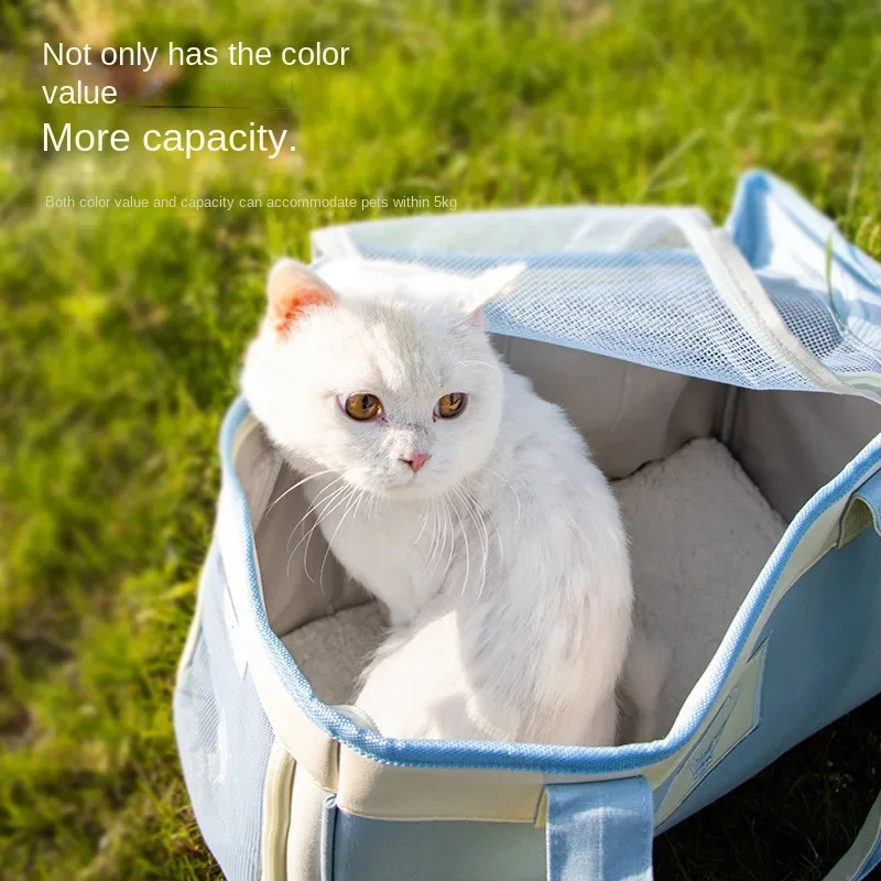 Fashionable Leyoupai Cat Bag Portable Dog Bag Breathable One Shoulder Cross Pet Backpack Trendy Pet