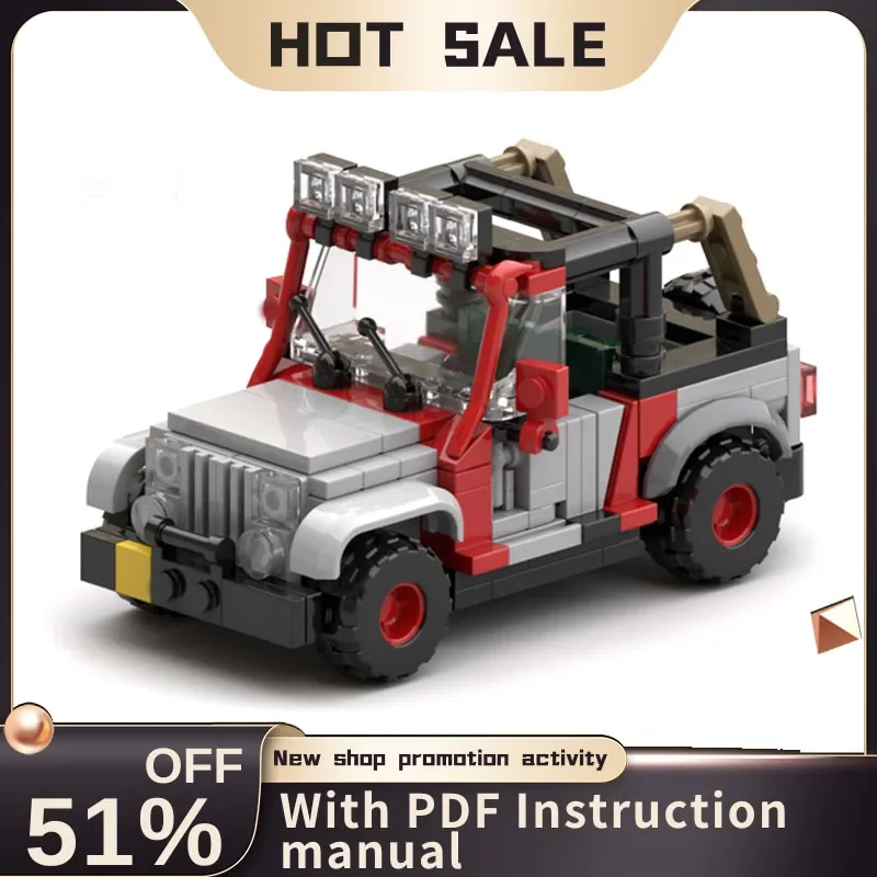 

New 211Pcs Hot Famous Dinosaur Movie Moc Park Staff Jeep Car Model Building Blocks Diy Creative Ideas Kids Toys Birthday Gifts