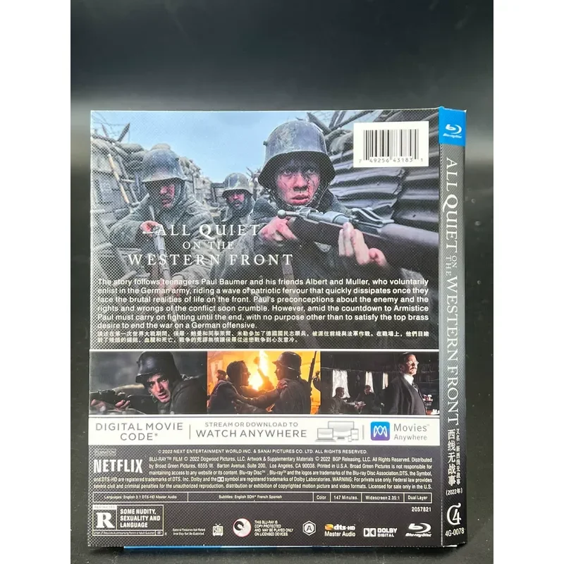 All Quiet on the Western Front New BD Blu ray Unopened Boxed Collector Edition Duration 14