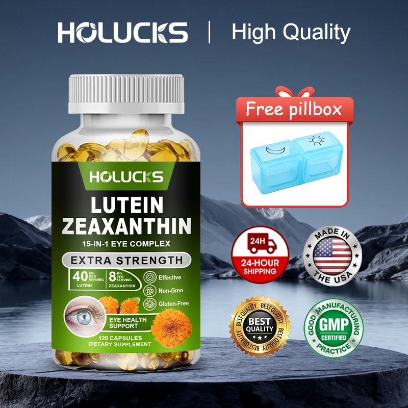 

Капсулы премиум-класса Lutein и Zeaxanthin, поддерживают снижает цифровую усталость глаз и ретиногию, максимальную защиту и четкость глаз, без GMO
