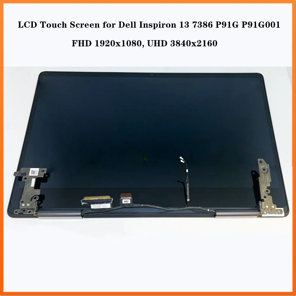 13.3 inch for Dell Inspiron 13 7386 P91G P91G001 LCD Display Touch Screen Complete Assembly Upper Part FHD 1920x1080 4K UHD