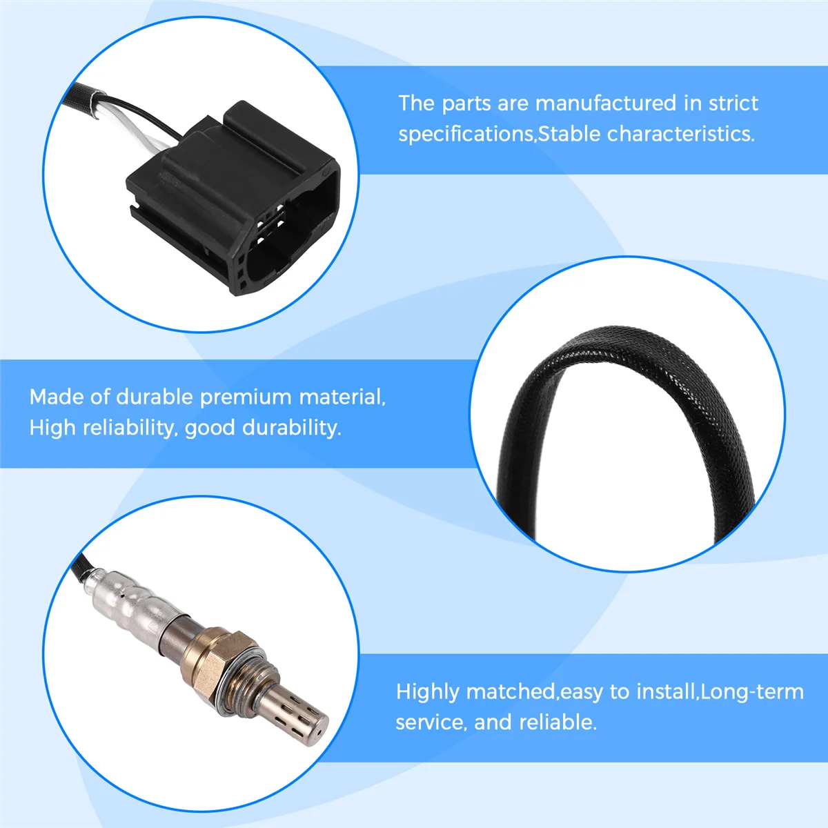 #195F for Mazda 3 2006-2009 A-High-Quality Oxygen Sensor Downstream Sensor Sensor (black)