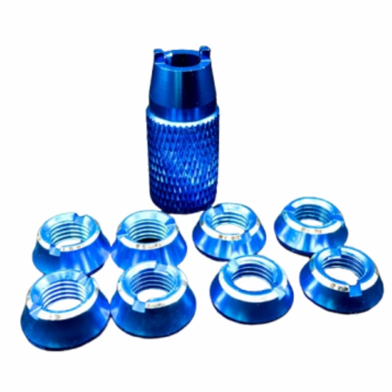 Radio Anodized Aluminum Switch Nuts (8 Pack) for Radiomaster TX16S / Jumper T-lite / FrSky Taranis Radio Controller