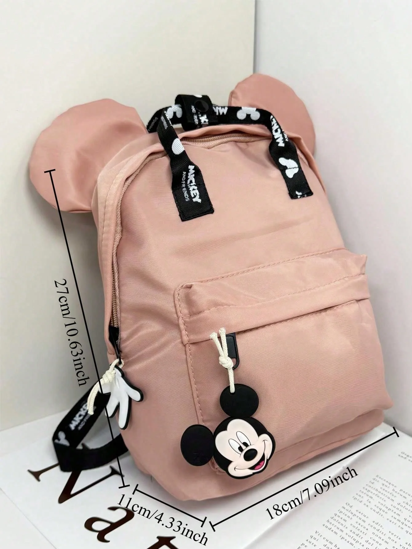 Plecak damski Disney Myszka Miki, modny plecak szkolny z płótna Minnie, modny plecak o dużej pojemności