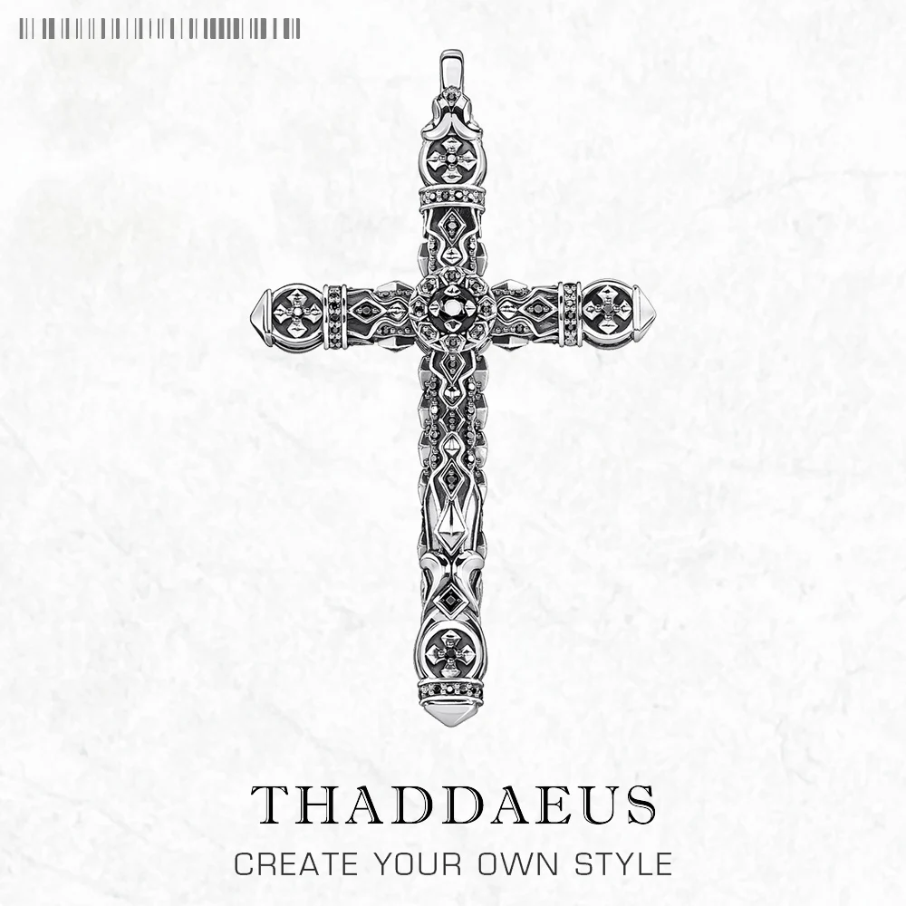 

Richly Ornamented Cross Pendant Brand New Fine Jewelry Bijoux Accessories 925 Sterling Silver Gift For Woman Men