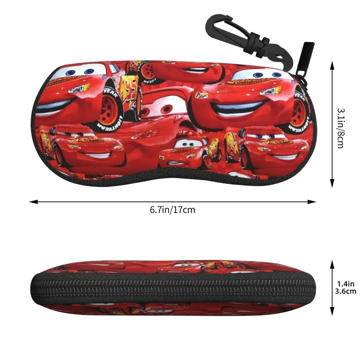 مخصص البرق ماكوين سيارات نظارات حالة المحمولة شل النظارات حالة النظارات الشمسية مربع #2