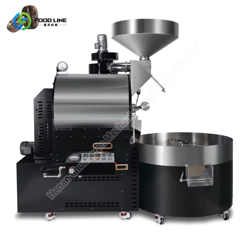 

Industrial Coffee Roaster Machine Gas Drum Coffee Roaster with Stainless Steel Housing Burners For Coffee Roasting