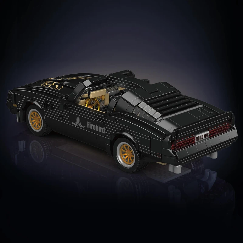 Molde rei 10029 carro técnico brinquedos o moc firebird vintage carro bloco de construção montagem oldtime carro tijolo crianças presente natal