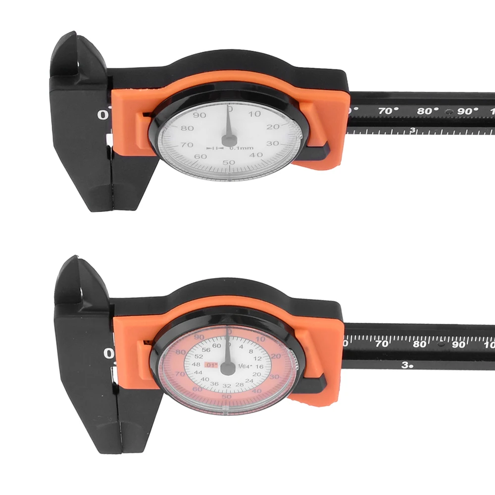 1PC Dial Caliper Gauge Measuring Tools Plastic Vernier Caliper With Watch High Precision Dial Indicator 0-150mm/0-6\