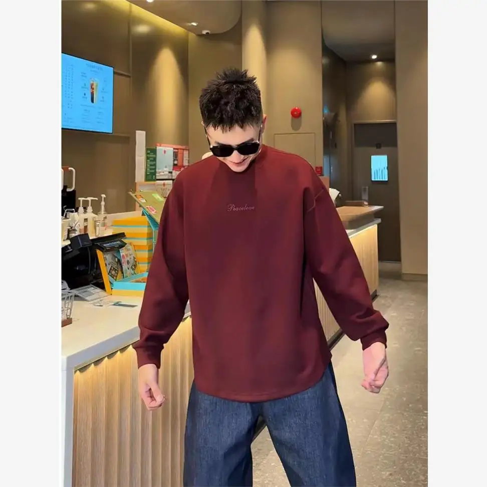 

Мужская толстовка YULE Fce с флисовой подкладкой, многослойная, с капюшоном, осенне-зимняя, повседневная, с круглым вырезом, длинными рукавами и свободным кроем