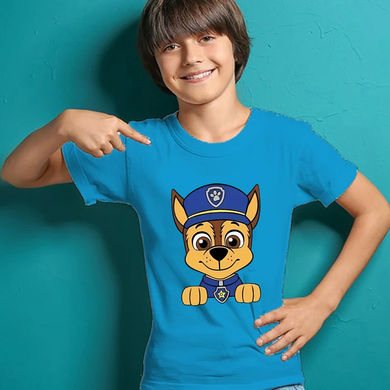 Paw ronds Baby Cotton T Shirt Chase Marshall macerie Boy Clothes Skye Everest Girl Tees Shirt Anime Cartoon Summer Tees Tops