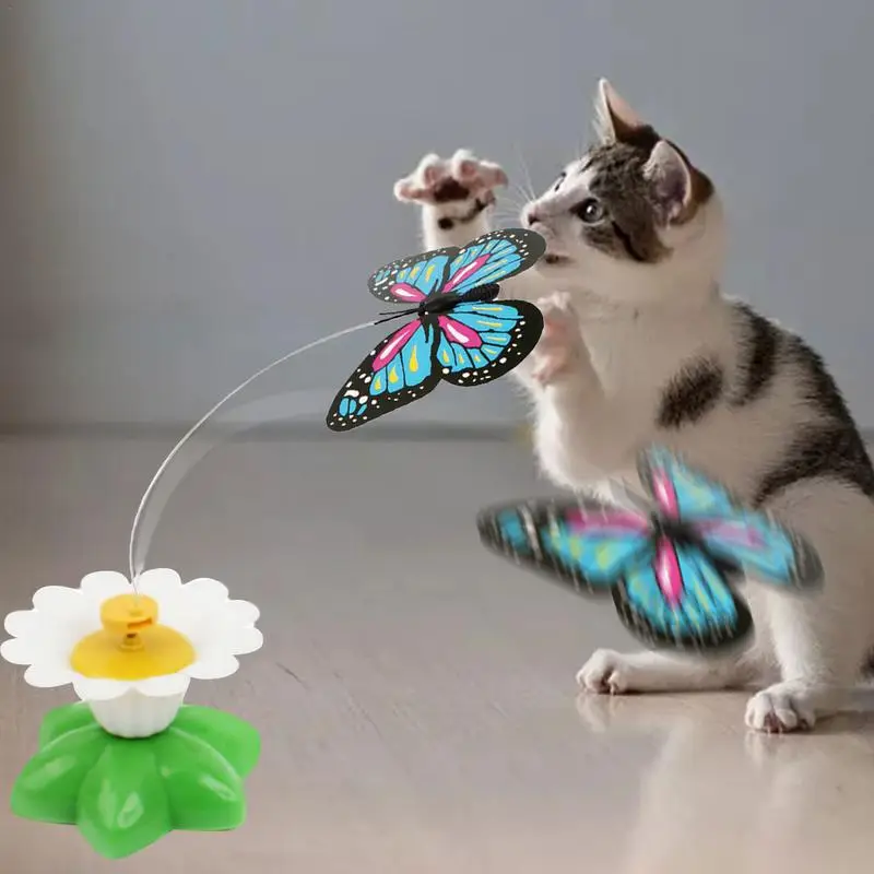 

Cats Toy Interactive Automatic Rotating Electric Flying Bird Butterfly Bee Interactive Toy Exercise Kitten Funny petTeaser Toy