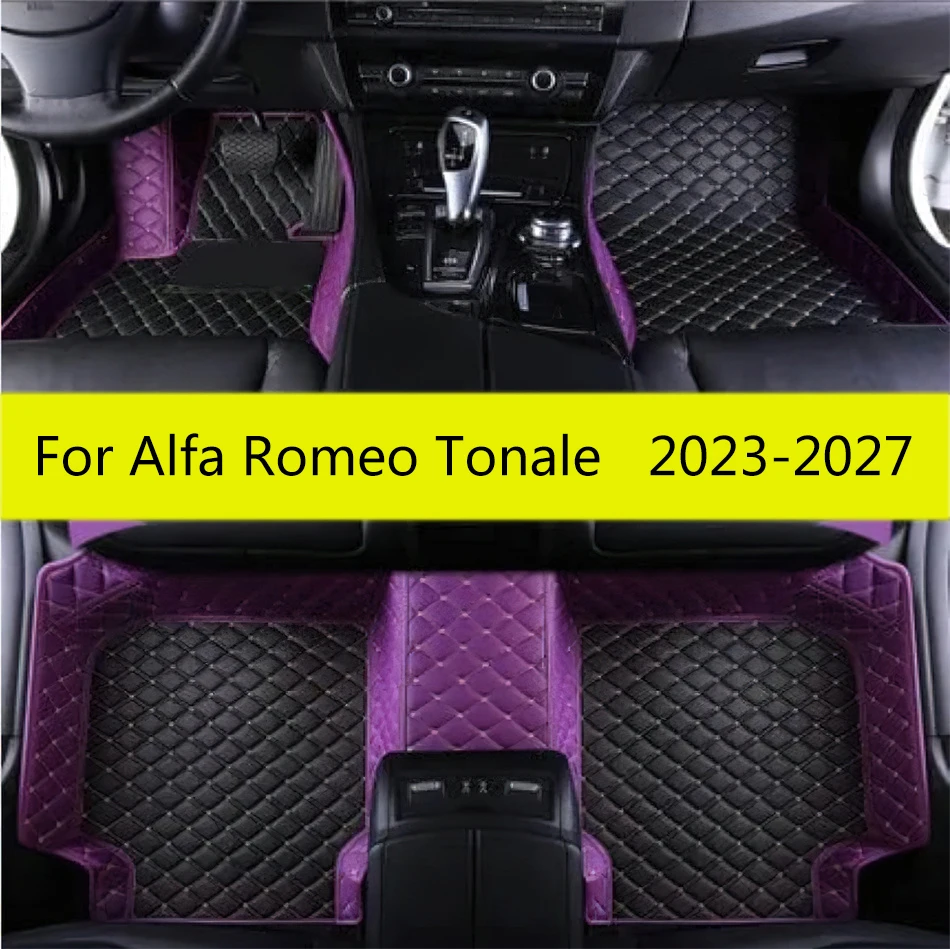 

For Alfa Romeo Tonale 2023 2024 2025 2026 2027 Car Floor Mats Auto Custom Full Set Leather Carpet Pads Vehicle Foot Matts Rugs