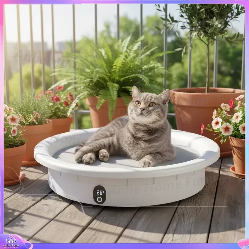 Smart Pet Bed Automatic Temperature Control Heated Cooling Cat Dog House Health Monitoring Large Size Comfortable Soft