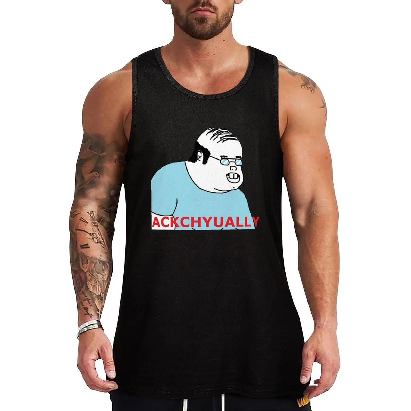 

Actually Ackchyually Meme Tank Top men clothings Gym t-shirt man