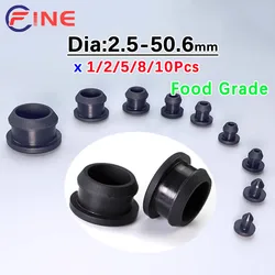 Black Conical Snap-on Silicone Rubber T Type Plug Blanking End Caps Tube Inserts Bung Proof High Temperature