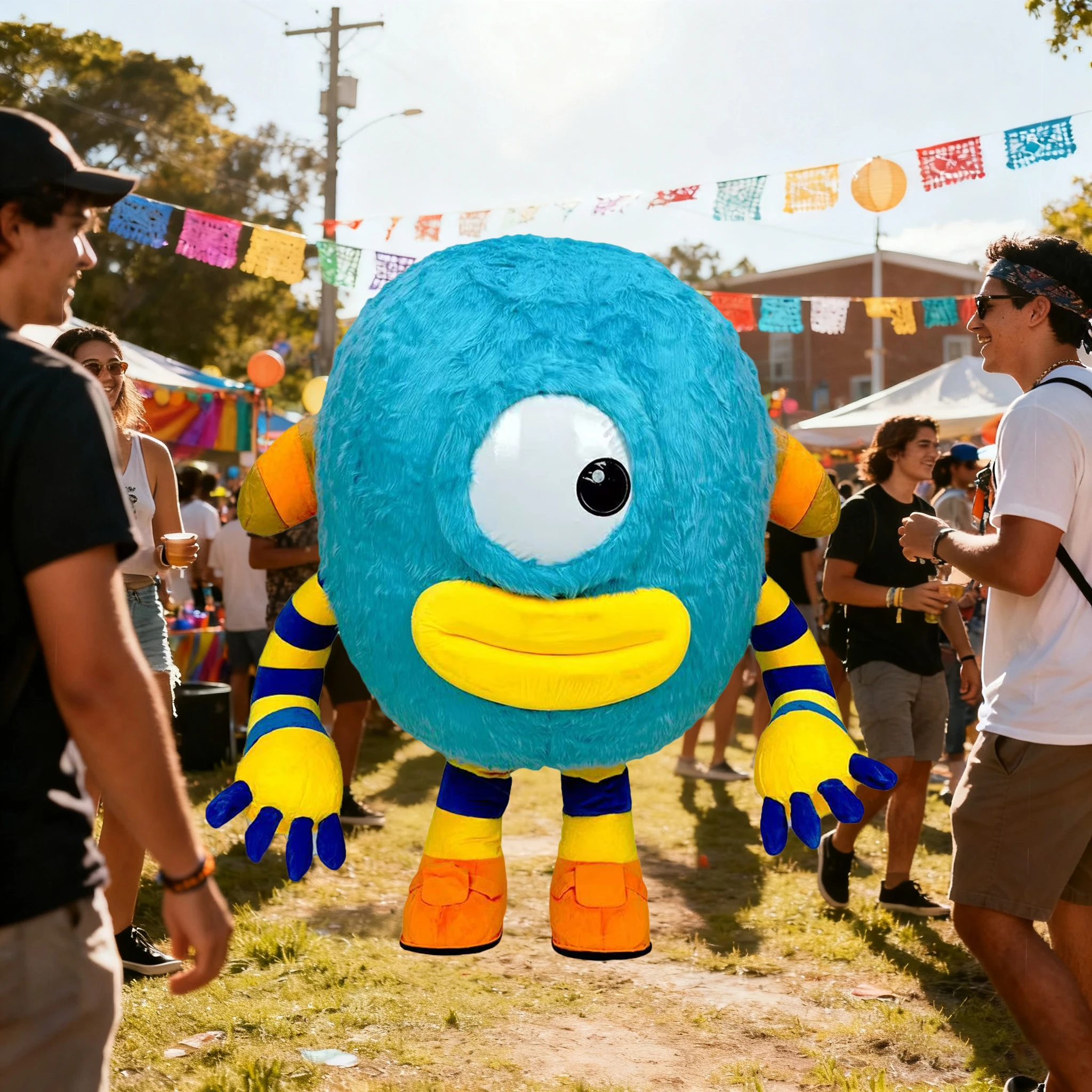 سايجو عين واحدة الوحش القطيفة نفخ زي التميمة الكبار دور اللعب هالوين زي حزب الدعامة مجموعة #3