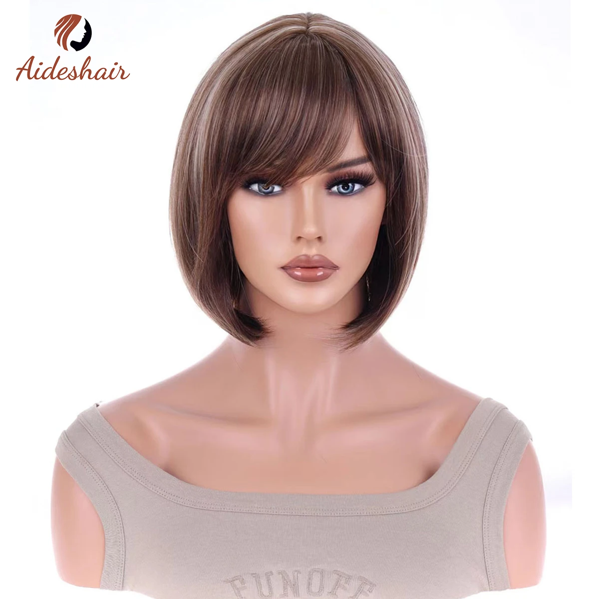 Peruka z falistym szalem i frędzlami w kolorze srebrnym Peruka z naturalnego syntetycznego włókna termoodpornego do codziennego użytku na imprezie (12 cali)