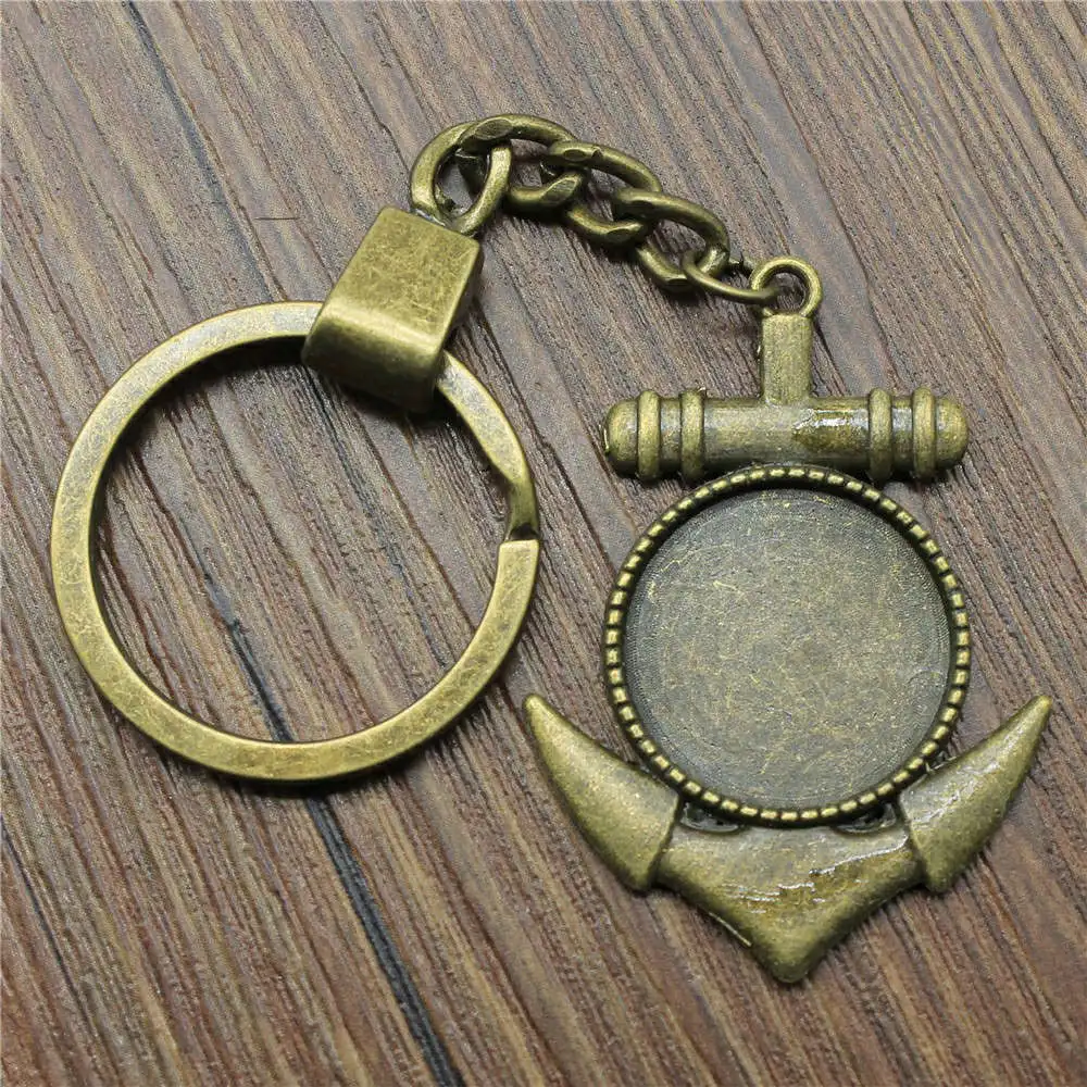 جولة الزجاج كابوشون قاعدة إعداد صينية الحافة حلقات المفاتيح 30 مللي متر النساء مجوهرات الشاطئ البوهيمي تذكارية